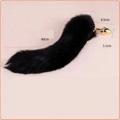 Plug anal extraíble cola de zorra