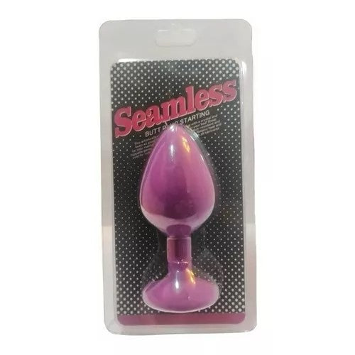 Plug Anal De Silicona Con Cristal Seamless Mediano