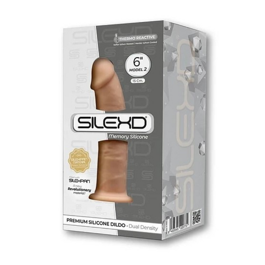 Dildo realístico con punta en forma de glande de silicona 15.5
